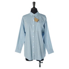 Pale blue cotton shirt BURBERRY BRIT