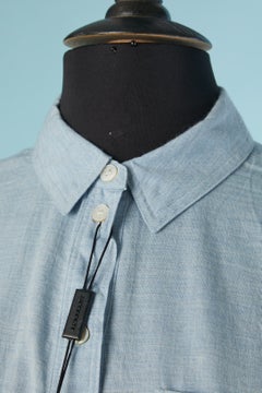 Pale blue cotton shirt BURBERRY BRIT