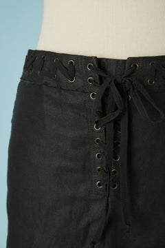Black skirt with laces YVES SAINT LAURENT Rive Gauche
