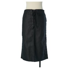 Black skirt with laces YVES SAINT LAURENT Rive Gauche
