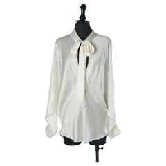 Off-white silk blouse with Polka dots pattern ALEXANDRE VAUTHIER COUTURE