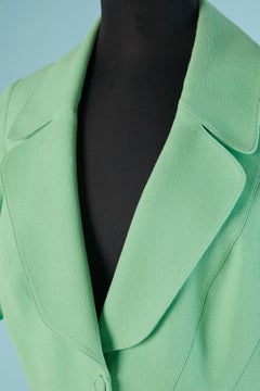 Pale green single breasted short sleeve jacket THIERRY MUGLER