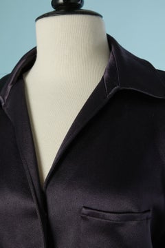 Navy blue satin shirt CELINE