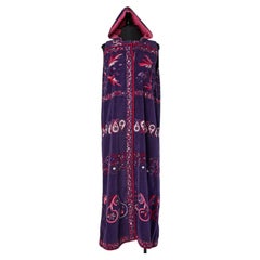 Long printed sleeveless beach Robe with hood EMILIO PUCCI