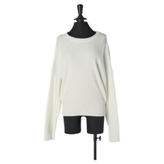 White velvet knit sweater ALEXANDRE VAUTHIER FW 2020