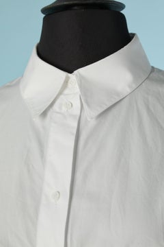 White cotton chemise dress ALAIA