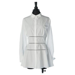 White cotton chemise dress ALAIA