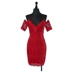 Rotes Cocktailkleid aus Spitze von GALLIANO