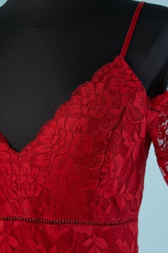 Rotes Cocktailkleid aus Spitze von GALLIANO