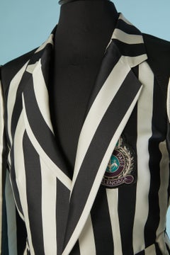 Black and white striped single breasted blazer BALENCIAGA