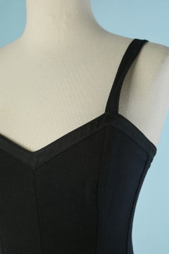 Vestido de cóctel negro con tul plumetis y lazo de YVES SAINT LAURENT VARIATION