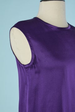 Silk satin purple tank top CHANEL