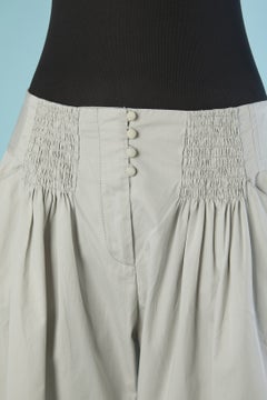 Pale grey cotton trouser JOHN GALLIANO