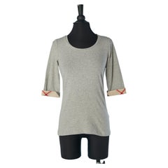 Hellgraues T-Shirt aus Baumwolljersey von BURBERRY BRIT