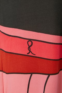 Printed Trompe l'oeil sleeveless jersey dress ROBERTA DI CAMERINO