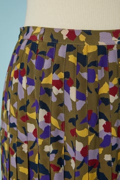 Printed silk pleated skirt SCHERRER Boutique