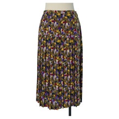 Printed silk pleated skirt SCHERRER Boutique