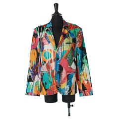 Printed single breasted cotton jacket AGNES B