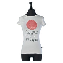 White jersey cotton tee-shirt with sequin GAULTIER JEANS