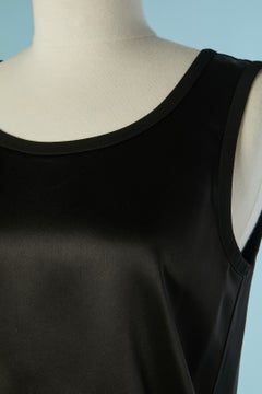 Black silk satin tank-top YVES SAINT LAURENT RIVE GAUCHE
