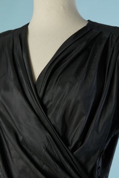 Black silk taffeta evening dress SAINT LAURENT RIVE GAUCHE