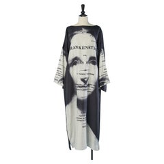 Printed oversize silk dress JEAN-CHARLES de CASTELBAJAC