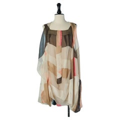 Robe de cocktail CHLOÉ en mousseline de soie à double épaisseur et motif patchwork