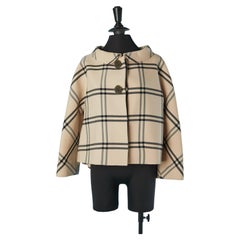 Beige wool jacket with check pattern BALENCIAGA