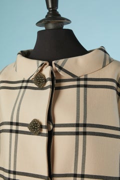 Beige wool jacket with check pattern BALENCIAGA
