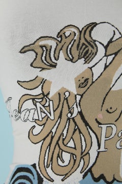 White jersey tee-shirt with mermaid jacquard on the front GAULTIER JEANS