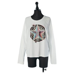White cotton jersey tee-shirt with print on the front JEAN-PAUL GAULTIER