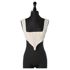 White painted mesh mini bustier JEAN-PAUL GAULTIER JEANS