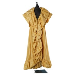 Yellow silk taffeta Opera coat