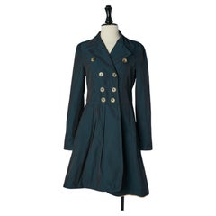 Navy blue double breasted Trench-coat GALLIANO