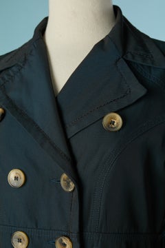 Navy blue double breasted Trench-coat GALLIANO