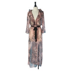Printed silk chiffon deshabillé GIANANTONIO PALADINI