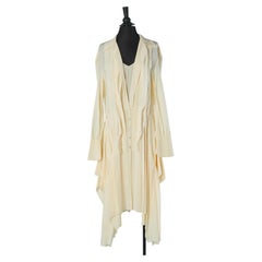 Ivory silk cocktail dress with ruffles CHLOE