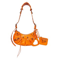 Orange leather Cagole bag BALENCIAGA