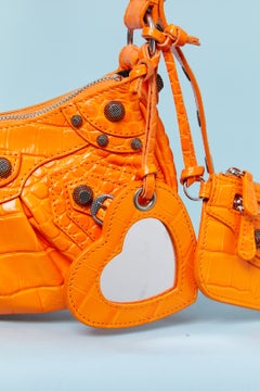 Orange leather Cagole bag BALENCIAGA