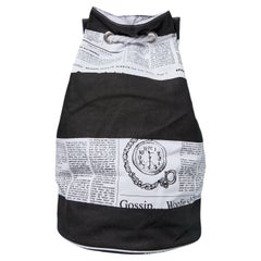 Black and white sailor bag with Gazette print on JOHN GALLIANO