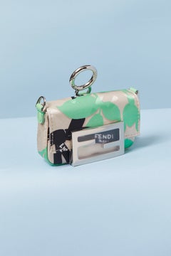 Silk printed mini bag with scarf braided handle FENDI