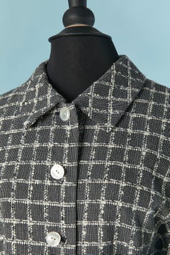 Completo con gonna in tweed blu navy e bianco di LOUIS FERAUD