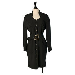 Black wool cocktail dress THIERRY MUGLER ACTIV