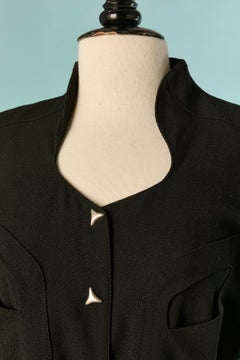 Black wool cocktail dress THIERRY MUGLER ACTIV
