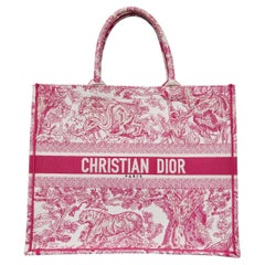 White and pink canevas "Tulum" tote bag CHRISTIAN DIOR