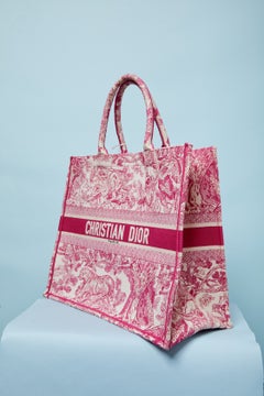 White and pink canevas "Tulum" tote bag CHRISTIAN DIOR