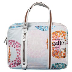 Printed and padded cotton computer bag GALLIANO