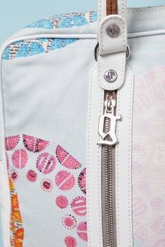 Printed and padded cotton computer bag GALLIANO