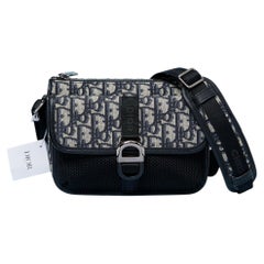 Cotton monogram canevas and mesh shoulder bag CHRISTIAN DIOR