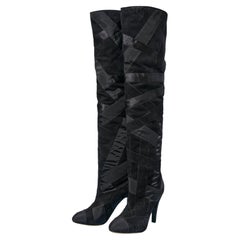 Black boots patchwork CHANEL